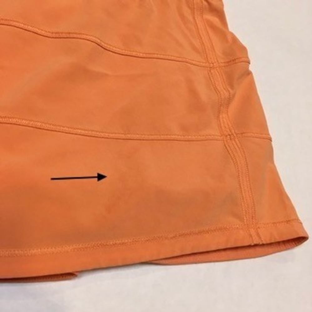 Lululemon Pace Rival Skirt Skort Sz 10 Regular Orange Pickleball Tennis Run - Picture 7 of 15